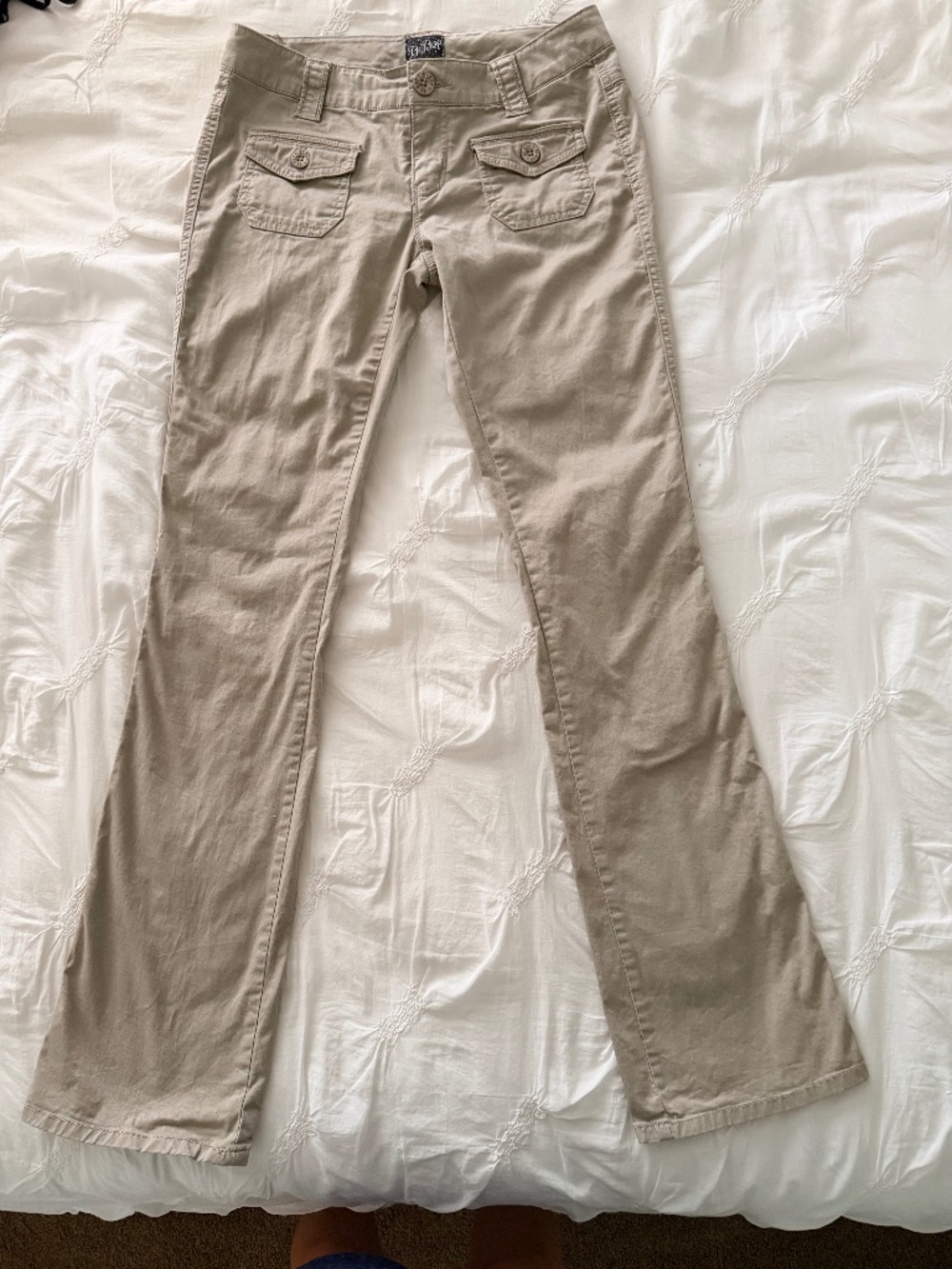 Vintage BeBop low-rise flare khaki pants Y2K 3